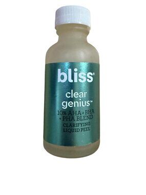 bliss clear genius™10% AHA+ BHA+ PHA BLEND 1 oz new no driper